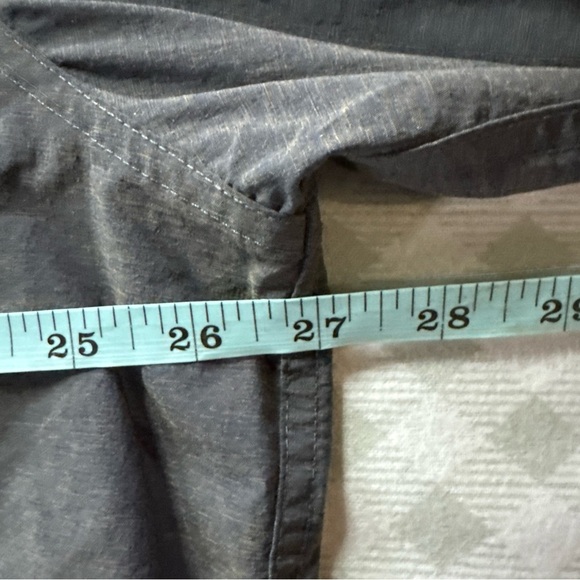 Swiss Tech Shirt Mens 2XL Gray Brown Heather Button Up Hike Camp Zip Pocket - Picture 7 of 7